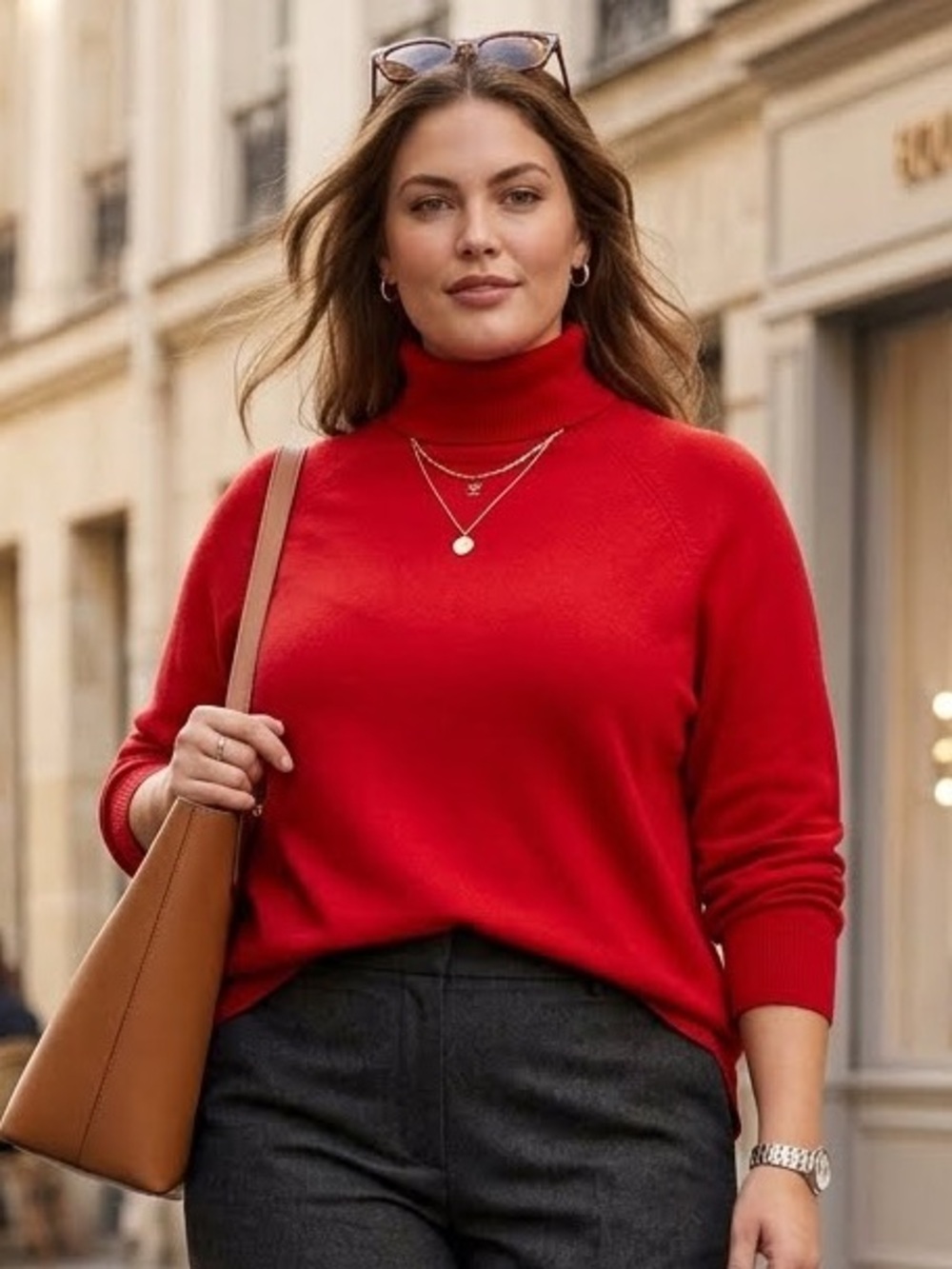 Karen Scott Red Turtleneck Sweater Plus Size 0X